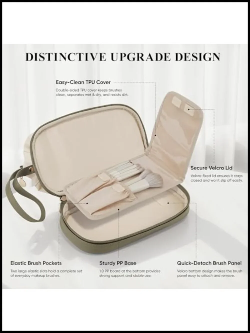 Travel Makeup Bag Double Layer Cosmetic Organizer Waterproof Portable Toiletry